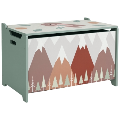 ZONEKIZ Cutie de depozitare, cutie de jucării, capac, design drăguț, Verde