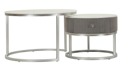 Set De 2 Masute De Cafea Grays  Cm Ø 70X45-50X38