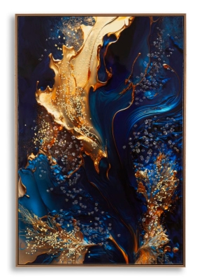 Pictura Pe Panza, Lacuita, Cu Rama,  -A- Cm 60X4X88