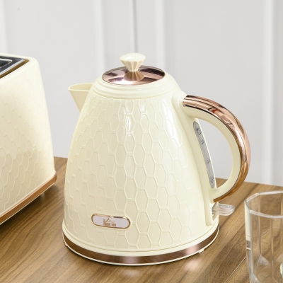 HOMCOM Bollitore 24,2cm x 19,5cm x 23,4cm Beige