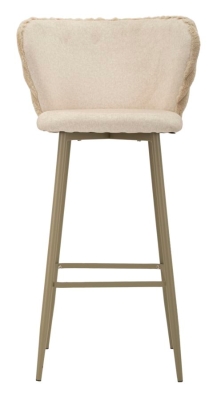 Scaun De Bar Alaska -B- Crem Set 2 Bucăți Cm 55X58X106 (Înălțime Scaun Cm 77)