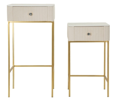 Set De 2 Masute Inalte Cm Ø 45X90-40X68