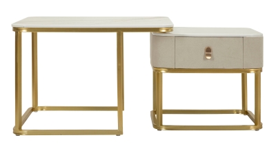 Set De 2 Măsuțe De Cafea Beauty,  70 X 70 X 48 Cm Și 50 X 50 X 43,5 Cm