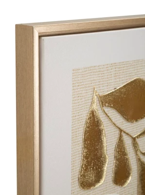 Tablou ,,Goldy" Cu Ramă, Pictat Pe Pânză,  50 X 3 X 70 Cm