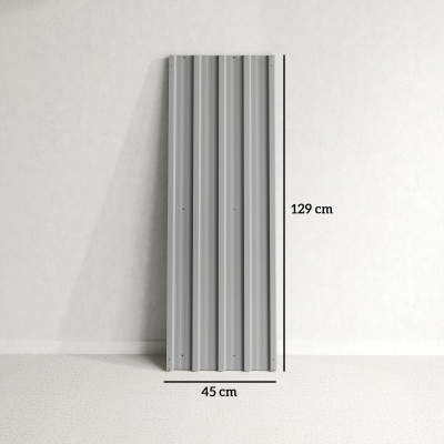 Outsunny Conjunto de 12 Painéis em Aço Galvanizado Resistente às Intempéries Cinza Claro Medida de Um Painel 129x45 cm