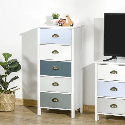 HOMCOM Comò 45x30x95.4cm Multicolore