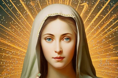 Pictură pe pânză lăcuită Madonna -b- cu ramă cm 72x4x100