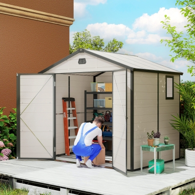 Garden Shed 240L x 190W x 228Hcm Cream