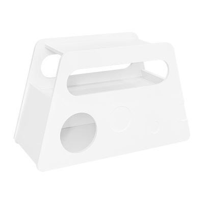 Tavolino con ruote, angoli arrotondati, mobile salvaspazio per soggiorno e camera da letto, 81x33x51,5 cm, Bianco