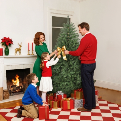 HOMCOM Sapin de Noël artificiel 180 cm, arbre de Noël réaliste avec 1687 pointes de branche articulée, support en métal, vert