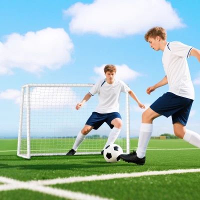 SPORTNOW Cage Football PVC 180x92x124cm Blanc - Piquets Inclus
