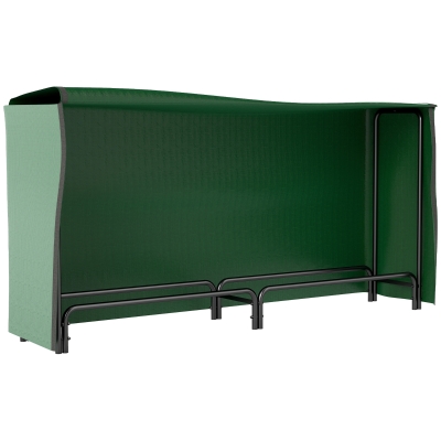 Outsunny Heavy-Duty Firewood Rack Metal Dark Green 200x36x99cm