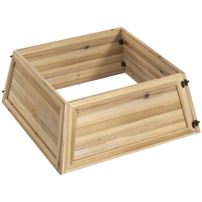 HOMCOM Collar de Árbol de Navidad 65 x 65 cm de Madera de Pino Madera Natural