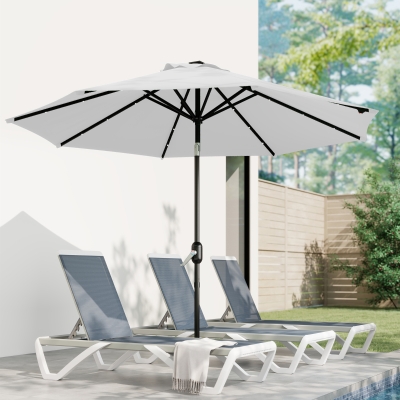 Outsunny 3m Replacement Parasol Canopy Cream UPF 50+