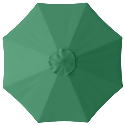 Outsunny 3m Parasol Canopy UPF 50+ Green Replacement Cover