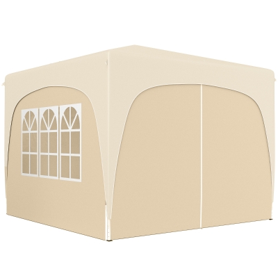 Outsunny Tonnelle Pliante 3x3m avec Fenêtres + Sac Sable