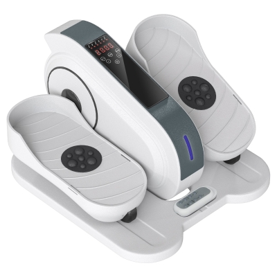 SPORTNOW Sitzpedaltrainer, Mini-Ellipsen-Trainer mit LCD-Monitor, Fernbedienung, 10 einstellbare Geschwindigkeitsstufen, Weiß