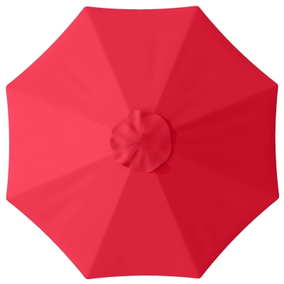 Outsunny 3m Parasol Canopy UPF 50+ Red Replacement Cover