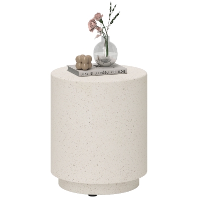 HOMCOM Bijzettafel in betonlook 37 cm x 37 cm x 43 cm Anorganisch erts poeder Grijs