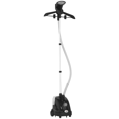 Aparat de Călcat Vertical cu Abur 1.4L cu Bară Extensibilă și 2 Roți Negru