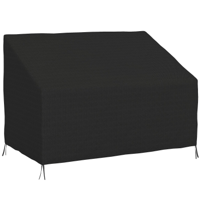 Outsunny Capa Protetora para Banco 2 Lugares Capa Protetora de Móveis Impermeável Exterior Jardim Proteção contra Chuva e Sol 140x84x56/94 cm Preto