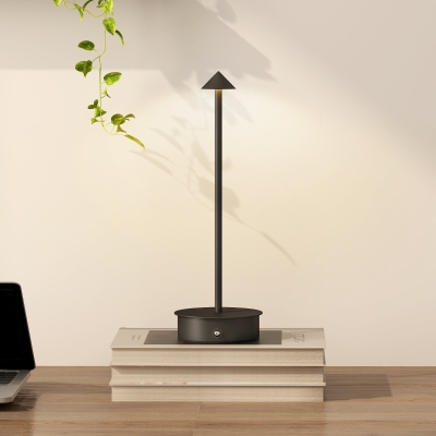 HOMCOM Lampada da Tavolo Touch Ricaricabile con USB a LED Nero