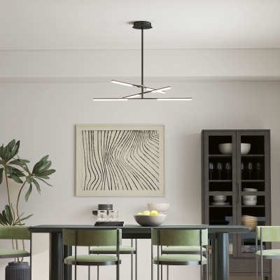 HOMCOM Candeeiro Suspenso Moderno Candeeiro de Teto LED com Ângulo de Luz Ajustável Pantalla de Acrílico Ø100x79 cm Preto