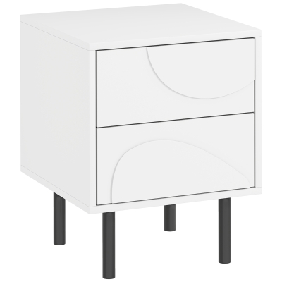 HOMCOM Comodino 40x40x50cm Bianco