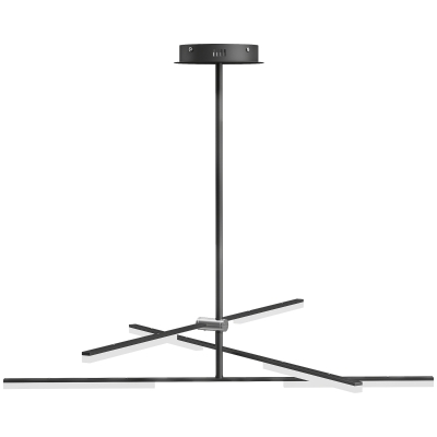 HOMCOM Candeeiro Suspenso Moderno Candeeiro de Teto LED com Ângulo de Luz Ajustável Pantalla de Acrílico Ø100x79 cm Preto