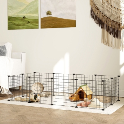 PawHut Recinto per animali 106cm x 73cm x 36cm nero