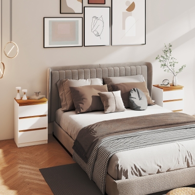 HOMCOM Comodino 40cm x 30cm x 59,5cm Bianco