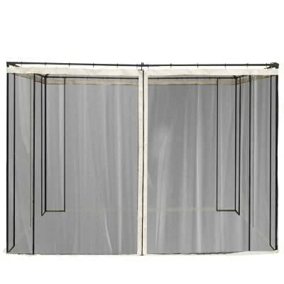 Plasa de Tantari pentru Corturi 302x207cm Negru/Bej
