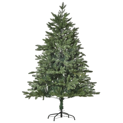 HOMCOM Artificial Christmas Tree 1.5m Fir Tree PVC PE Metal Green Ø105 x 150 cm
