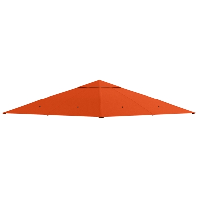Outsunny Toldo de Substituição de 3x3m para Pérgola de Jardim com 8 Orifícios de Drenagem e Ventilação Laranja