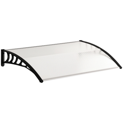 Outsunny Marquise Porte Polycarbonate UV 90x122cm Transparente