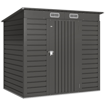 Garden Storage Shed 191W x 130D x 166.5/183Hcm Grey
