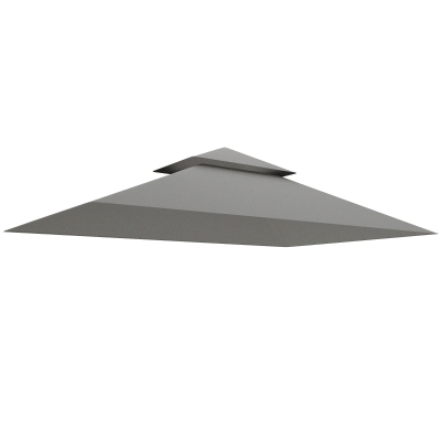 Outsunny Copertura Gazebo per Barbecue a 2 Livelli Grigio Chiaro