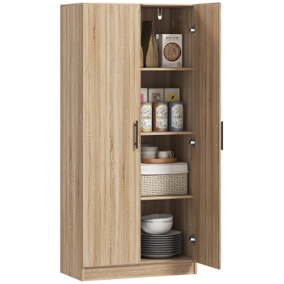 HOMCOM Buffet Cuisine Moderne Bois 75x40x165cm avec Étagères