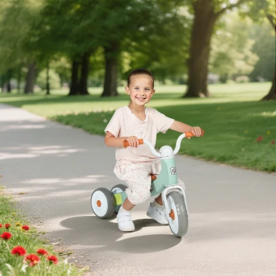 AIYAPLAY Bicicleta sin Pedales para Niños de 12 a 36 Meses con Ruedas Silenciosas y Manillares con Giro Limitado a 60°, Verde