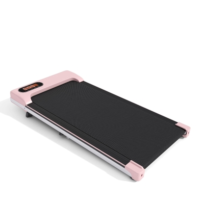 Folding Under Desk Walking Pad Treadmill with Adjustable Incline, Pink