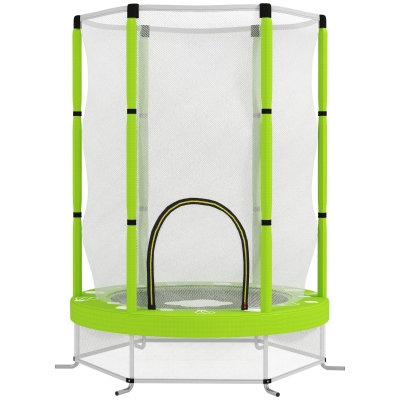AIYAPLAY Kindertrampoline met Veiligheidsnet, Binnen- en Buitengebruik, 3-6 Jaar, Groen