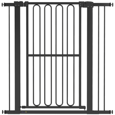 PawHut Cancelletto per Cani, 76-104 cm, Nero