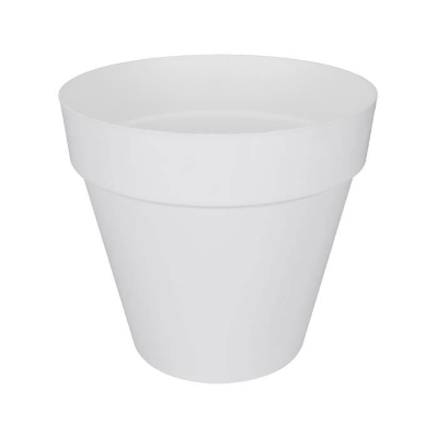 ELHO Pot de fleur rond LOFT URBAN - 48 L - Ø 50 x H.44 cm - Blanc - Plastique