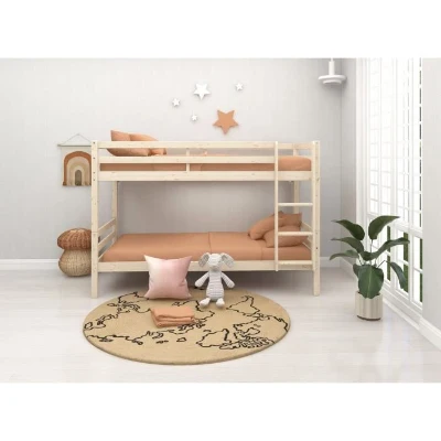 Lits superposés séparables enfant - 2x90x200 cm - Pin massif naturel - Sommiers inclus - ANDO