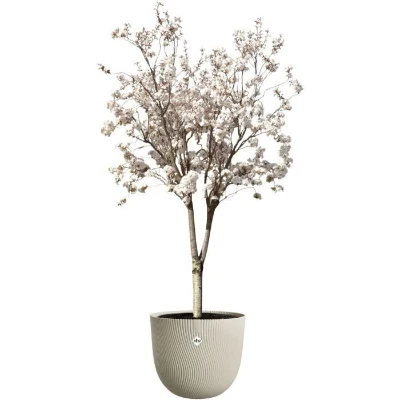 ELHO Pot de fleurs Sereh Rond 47 - Beige - Ø 47 x H 40 cm - 100% recyclé