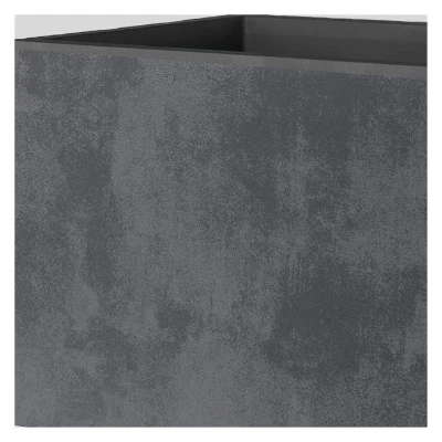 DEROMA Pot de fleurs Cube Millennium R - 49 x H49,5 cm - Anthracite - A réserve d'eau - Roulettes