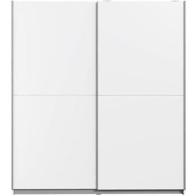 Armoire 2 portes coulissantes - Panneaux de particules - Blanc - L 170,3 x P 61,2 x H 190,5 cm - ULOS