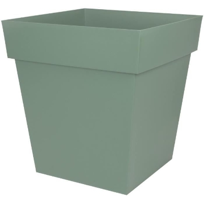 EDA Pot carré TOSCANE - 50 cm - 87 L - 49,5 x 49,5 x 52,5 cm - Vert laurier