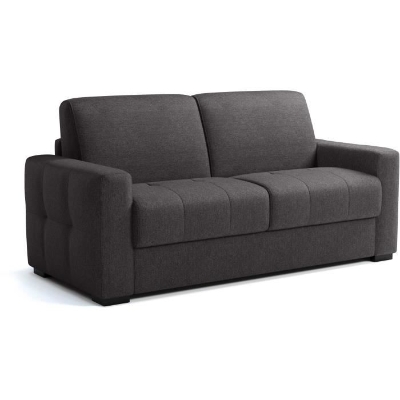 Canapé convertible express - 3 places - EUREKA - Tissu como 22 Graphite - 200 x 102 x 95 cm
