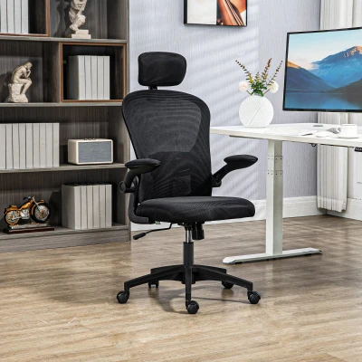 Vinsetto Office Chair Mesh Back Lumbar Support Black
